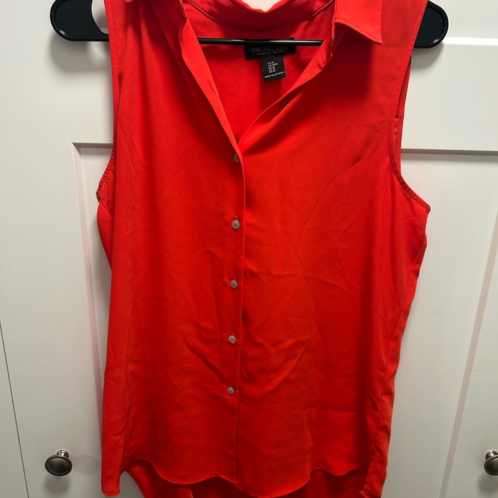 Rachel Zoe Women's Bright salmon Sleeveless Blouse